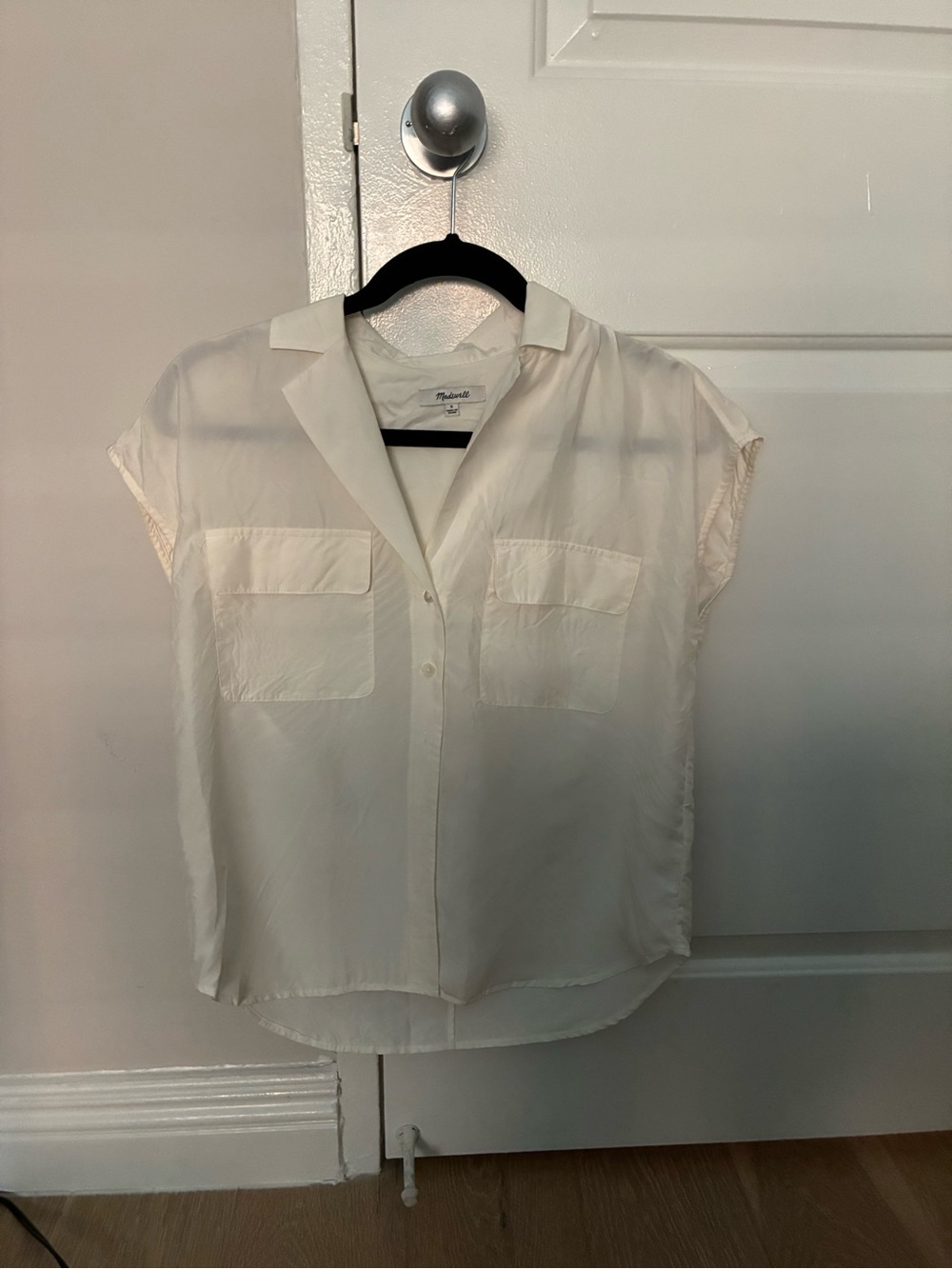 Madewell 100% Silk Short-Sleeve Camp Shirt - Picture 4 of 5